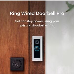 Ring Wired Doorbell Pro in Silver with Blue LED